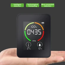 CO2 Meter CO2 Detector Multifunctional Thermohygrometer Home Intelligent Gas Analyzer Household Digital Air Pollution Monitor