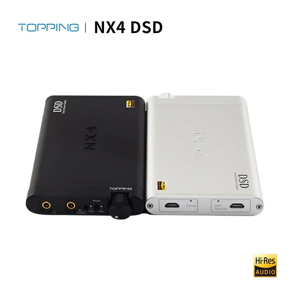 TOPPING NX4 DSD Hifi DAC Headphone Amplifier Audio ES9038Q2M XMOS XU208 USB DAC Headphone Amplifiers Portable Amp