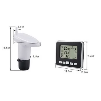 

Tank Liquid Depth Level Meter Sensor with Temperature Monitor Water Level Gauge without Battery Multifunctional Ultrasonic Water