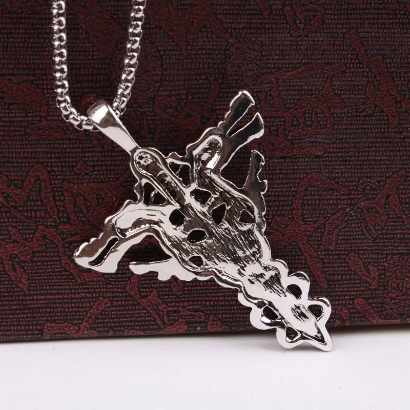 Ouroboros Snake Titanium Steel Pendant Necklace Punk Style Men's Personal Domineering Retro Sweater Chain