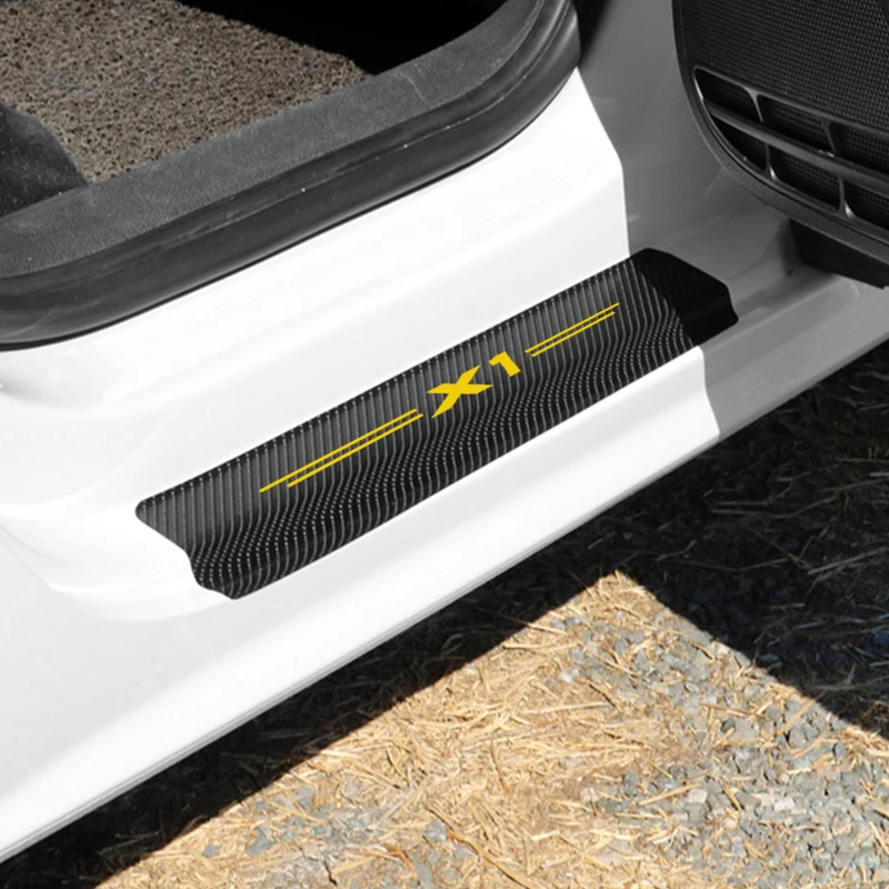 Автомобильный Стайлинг, 4 шт., углеродное волокно, накладка на дверь автомобиля, наклейка для BMW X1 X2 X3 X4 X5 X6 X7, автомобильные аксессуары