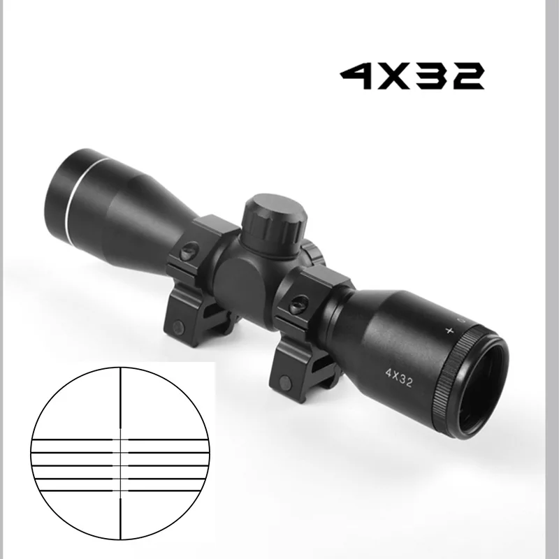 

4X32 Airsoft pistol magnification shortsmall and dry All metal material 19cm in length special five-line differentiation magn