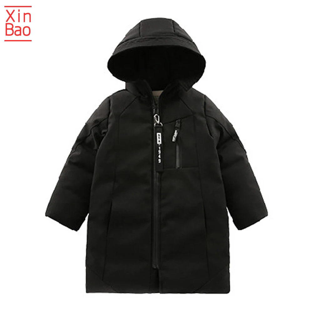 XINBAO/-30 градусов; зимняя детская длинная теплая хлопковая куртка для маленьких мальчиков; пальто с капюшоном; Водонепроницаемая утепленная верхняя одежда; детская парка
