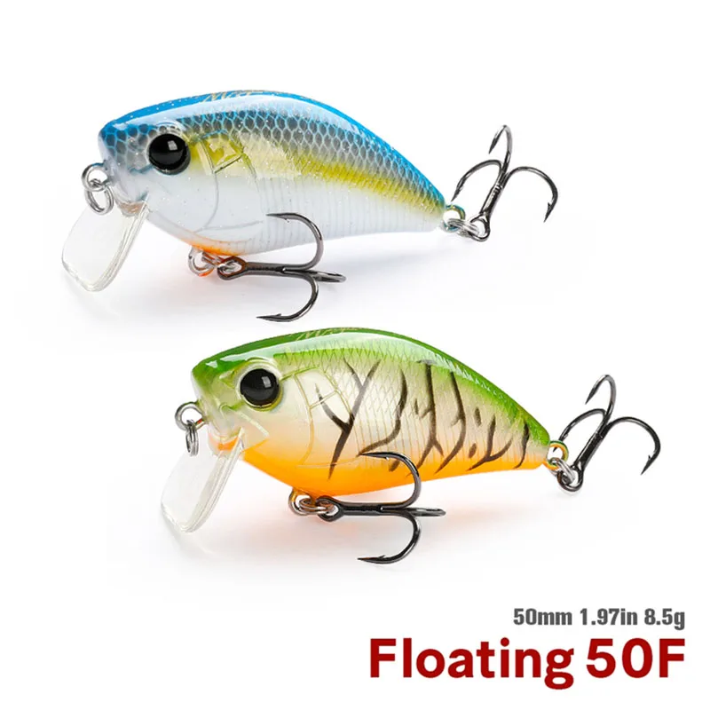 TSURINOYA DW116 50F Crankbait Fishing Lure Magician 50mm 8.5g Shallow Range  Floating Crank Artificial Hard Basts Pike Bass