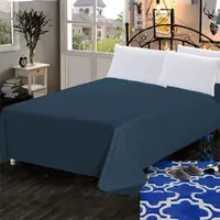 LAGMTA – drap plat épais 100% coton, couleur unie, drap de lit de haute qualité, différentes tailles personnalisables, 1 pièce 4