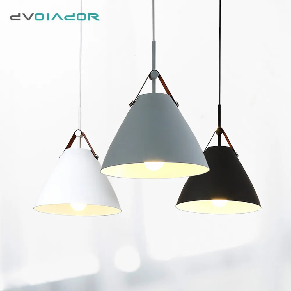 Nordic Pendant Lights Aluminum Pendant Lamp Loft Modern Hanging Kitchen Fixtures Lamp Living Room Bedroom Restaraunt Cafe Lights