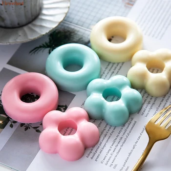 

New Fondant Tools 6 Holes Donut Mould DIY Soap Silicone Mould Cake Mold Handmade Soap Form Chocolate Candy Mold Cake Decors