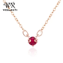 WEGARSTI подвеска в форме натурального граната ожерелье 925 драгоценные камни из стерлингового серебра Колье массивное ожерелье серебро 925 ювелирные изделия с цепочкой