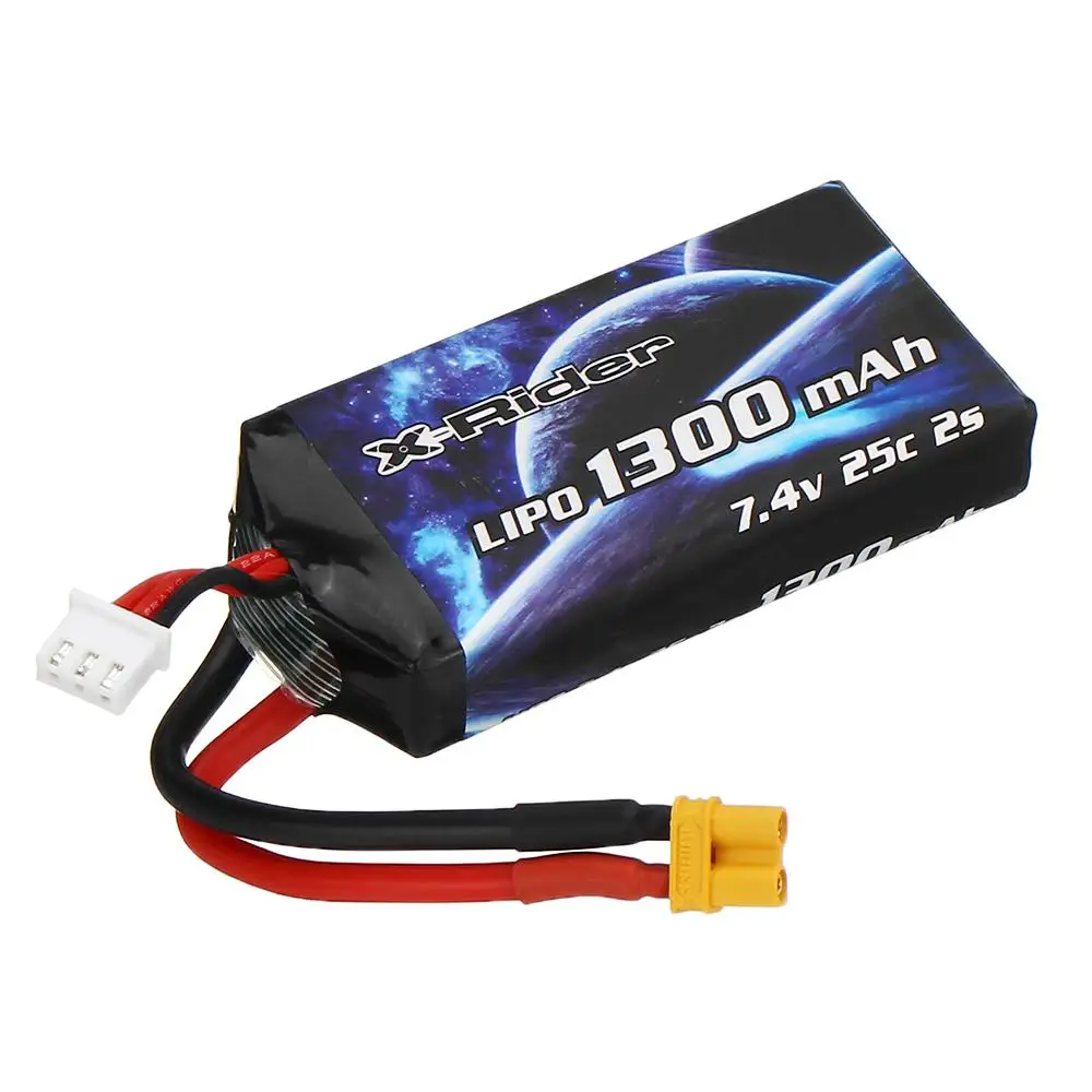 X-Rider Фламинго Модернизированный 7,4 v 1300mAh 25C 2S Lipo аккумулятор для 1/8 RC трехколесные запасные части