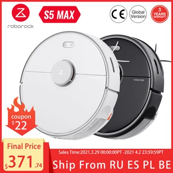 Roborock S5  Max Robot Vacuum Cleaner WIFI APP Control Automatic Sweep Dust Sterilize Smart Planned Washing Mop Upgrade of S50 1
