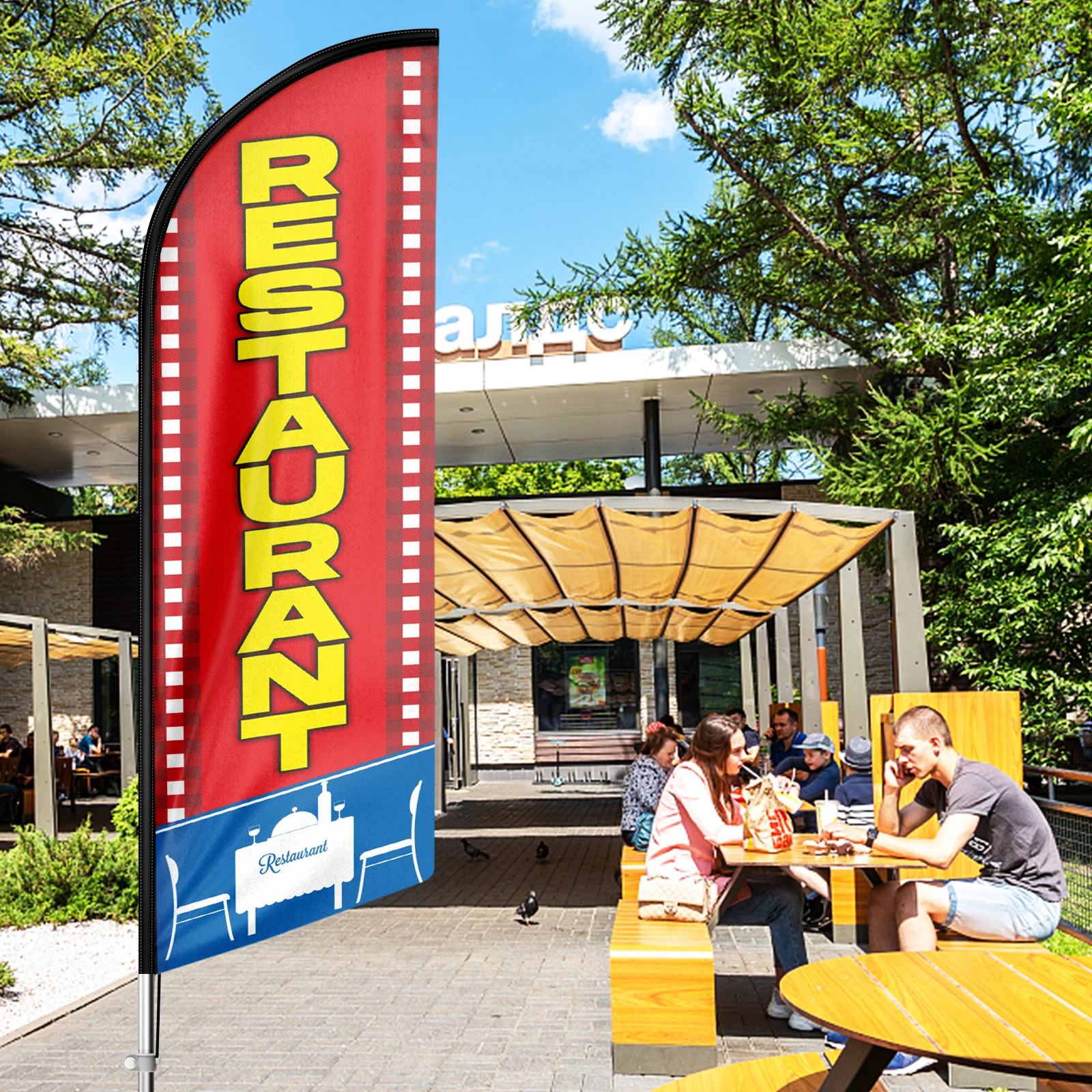 11 футов перьевой баннер флаг со стойкой и наземным колышком пляжный деловой