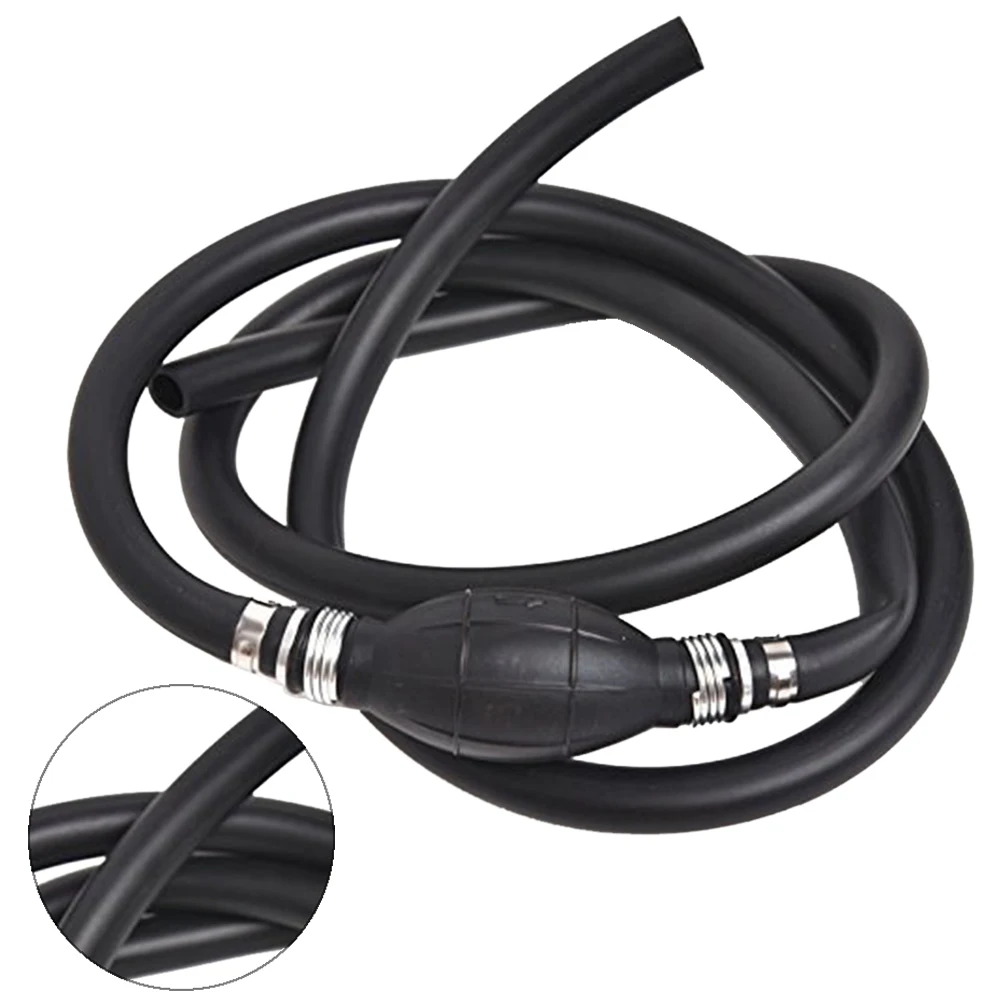 

New 90cm Rubber Pump Hand Squeeze Primer Bulb with Pipe Black 8mm for Boat Kart Cargo Marine Fuel Diesel