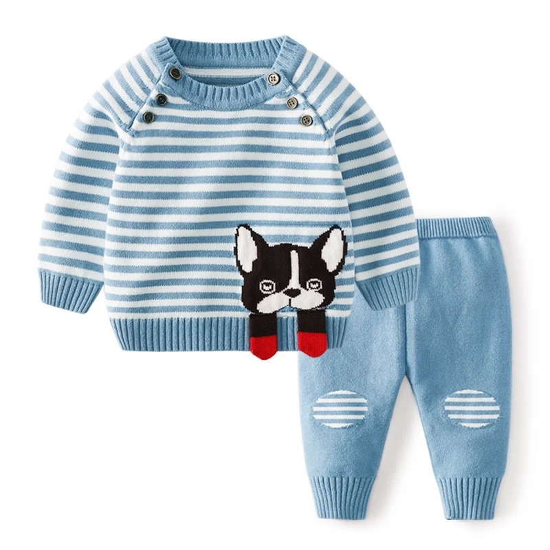 Весенне-осенний свитер костюм кардиган для новорожденных куртка детский трикотаж 7