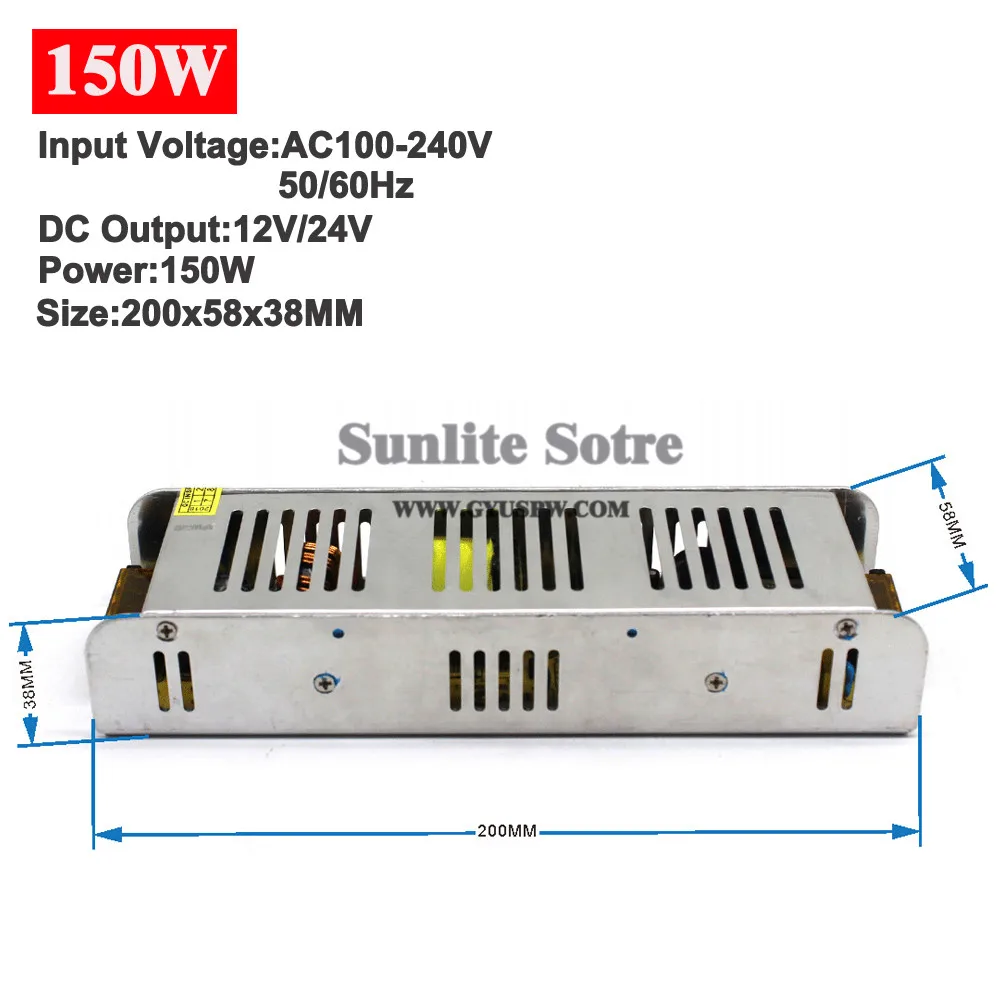 Переменный источник питания DC12V DC24V 48 Вт 60 Вт 72 Вт 100 Вт 120 Вт 150 Вт 180 Вт 200 Вт 240 Вт 250 Вт 300 Вт 350 Вт 360 Вт 220 Вт Трансформаторы освещения в AC-DC