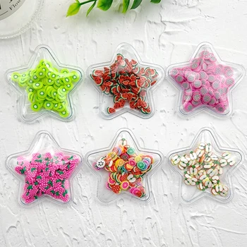 

12pcs/lot 5cm Star Transparent Bling bling Star Flowing Patches Appliques for Children clip and DIY Hair Clip Accessories