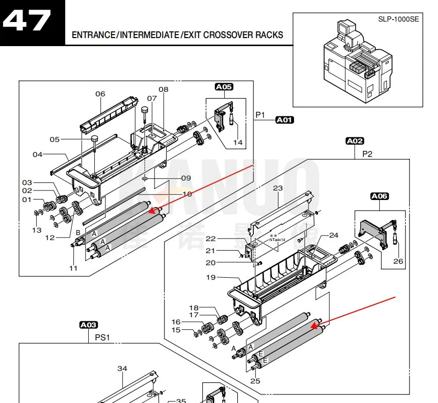 New 30A8084900 30A808490 Crossover Racks Rubber Roller for Fuji Frontier 330/340 minilab machine 3