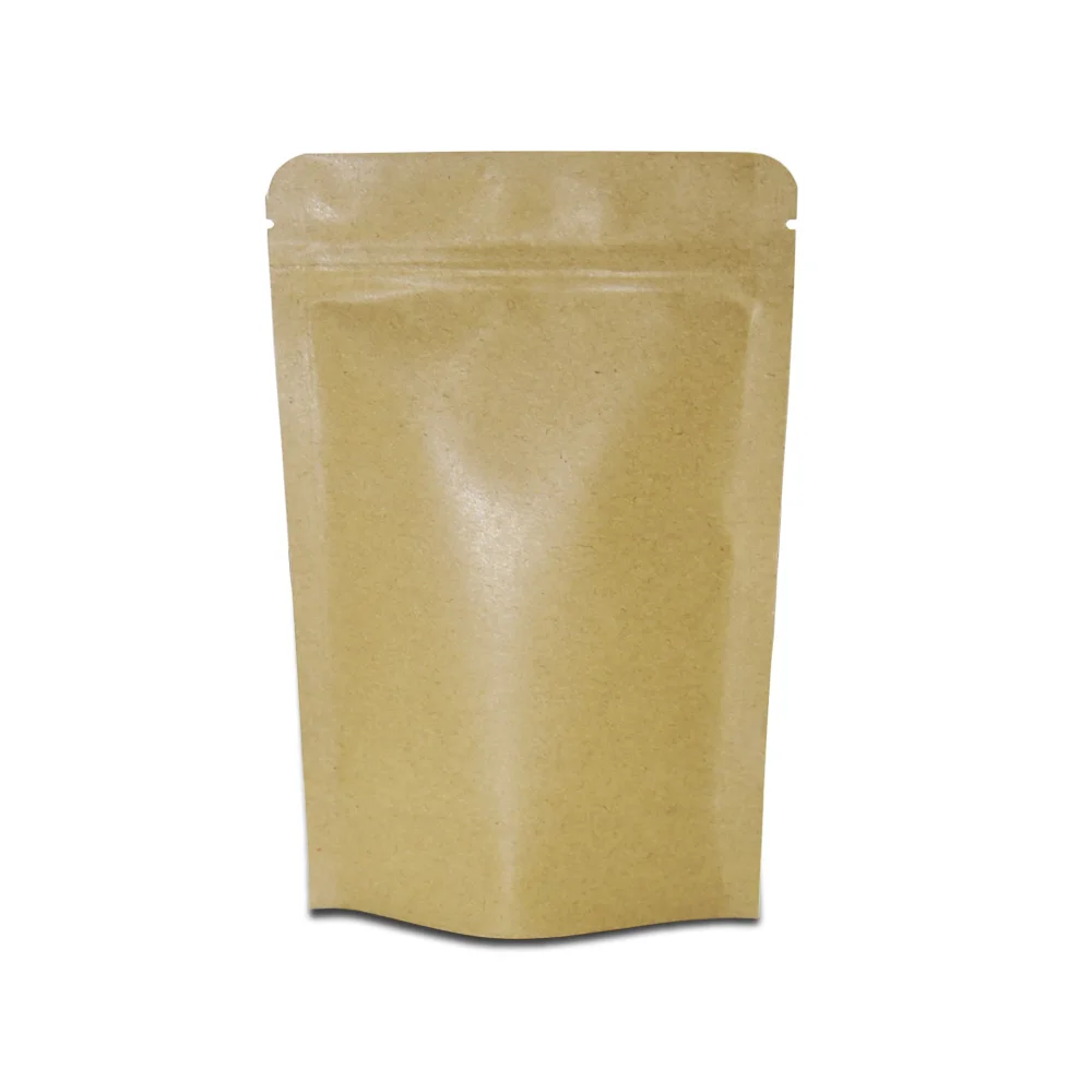 50 pcs/lot 17x24cm Resealable Kraft Paper Zip lock Stand Up Mylar Foil Bags Coffee Tea Snack Pet Food Smellproof Storage Pouch