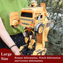 Детская имитация 1:12 RC игрушка робот-трансформер самосвал экскаватор миксер Электрический деформационный автомобиль игрушки для мальчиков