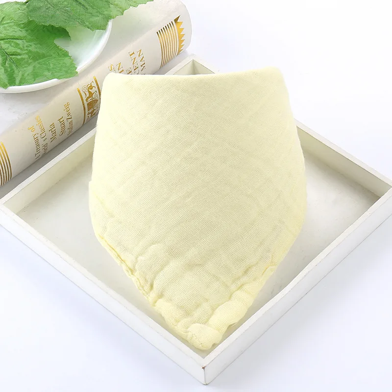 

6 layers 2pcs by Bibs Muslin Cotton Triangle Saliva Feeding Towel Infant Saliva Fastener Towel Baby Girls Boys Burp Cloths
