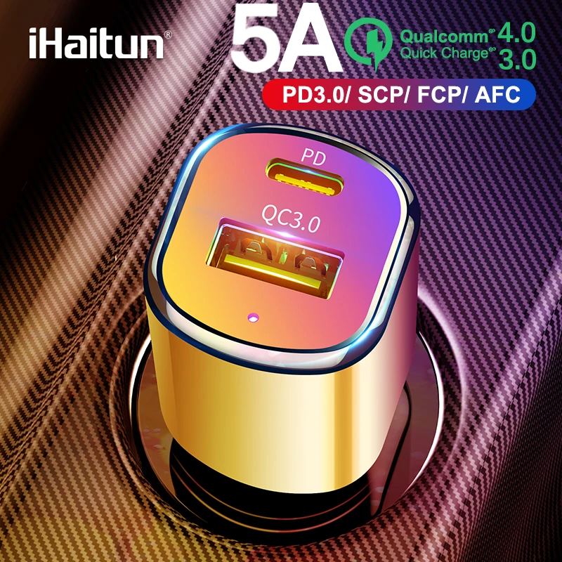 IHaitun 30 Вт USB Type C PD автомобильное зарядное устройство для Samsung S10 Quick Charge 4 0 3 QC3.0 QC4.0