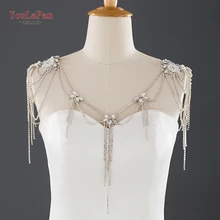 YouLaPan G11 Бисероплетение свадебное болеро Роскошные Короткие аппликации Алмазная Свадебная накидка куртка для выпускного вечера свадебные аксессуары