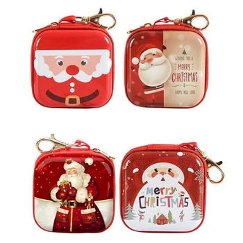 

Christmas Coin Purses 4Pcs Portable Mini Wallet Gift Candy Boxes Christmas Tree Ornaments Party Hanging Decorations