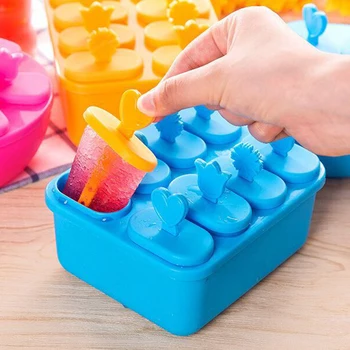

Homemade DIY Ice Cream Mold Popsicle Moulds Tray Frozen Lolly Maker Tray Non Stick Ice Lolly Mold Summmer Kitchen Tools