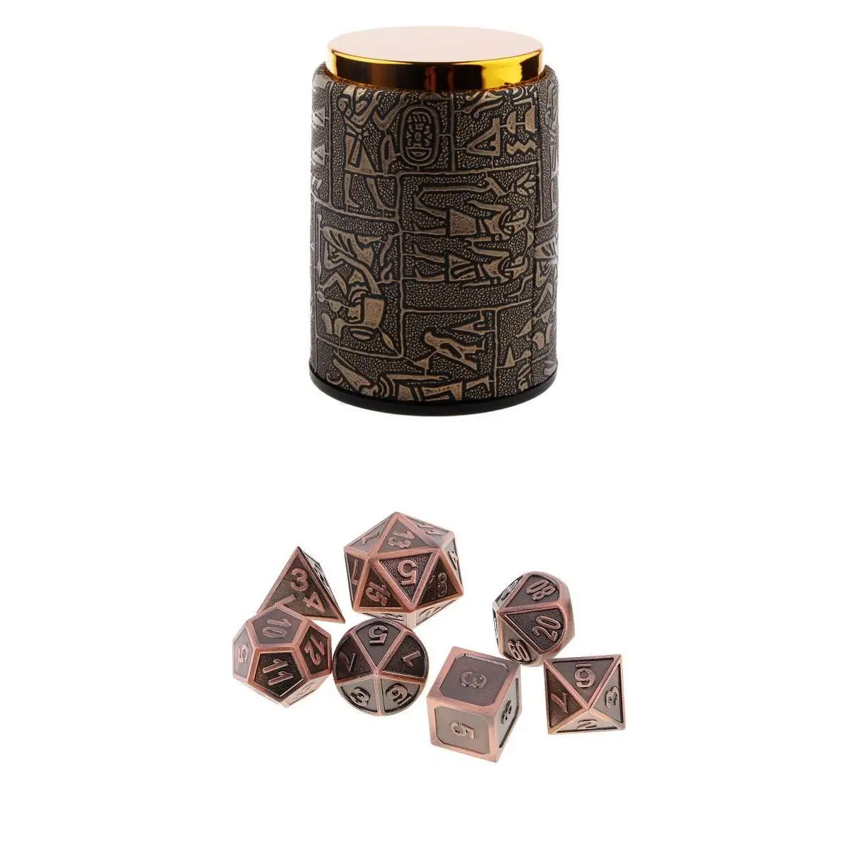 7 шт. металлические многогранные кости D4-D20 для подземелья и драконов аксессуары для настольной игры и кости чашки#4