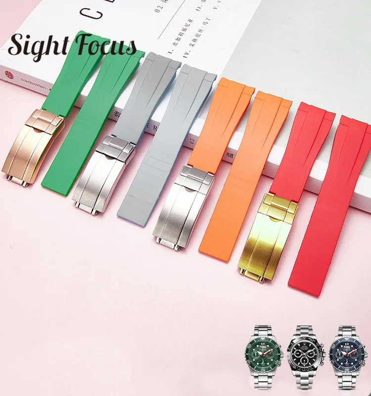 Cinturino In Caucciù Adatto Per Rolex Bisani Vida Danma Submariner Black Water Ghost Green Water Ghost Accessori Per Cinturini