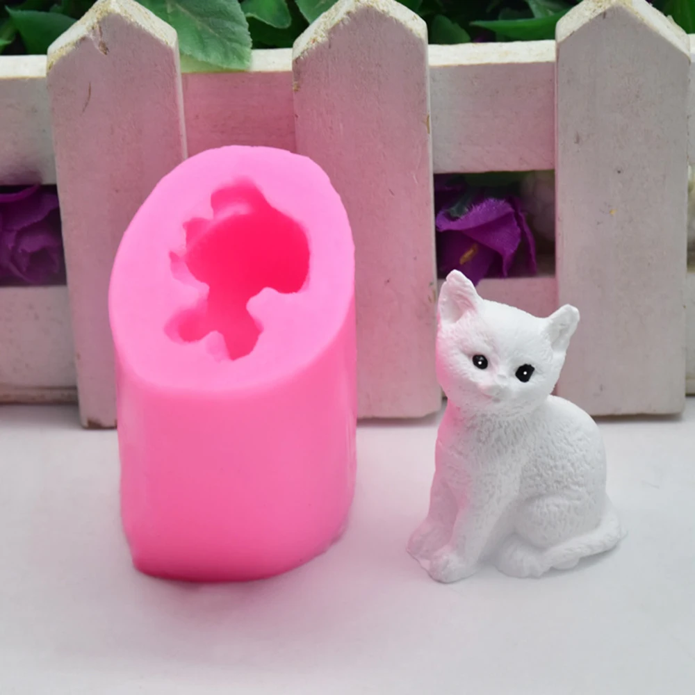 3d Cute Cat Shaped Diy Silicone Mold Chocolate Cake Decorating Tools
