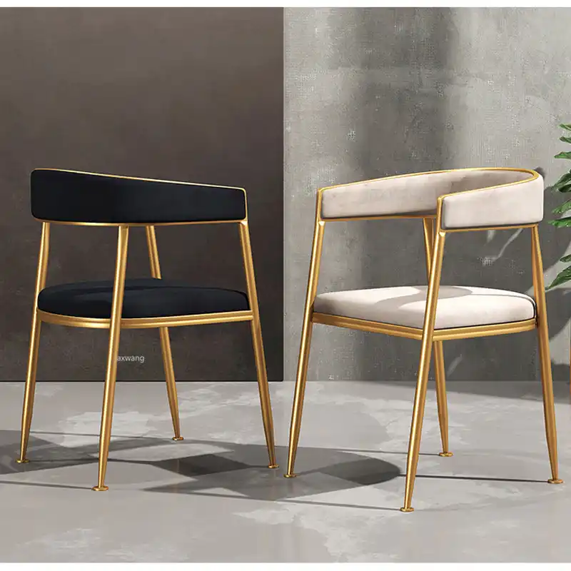 Nordic Ins Gold Dining Chair Coffee Shop Iron Chair Tea Shop Leisure Chairs Office Chair Armchair Customized Sofa Furniture Aliexpress