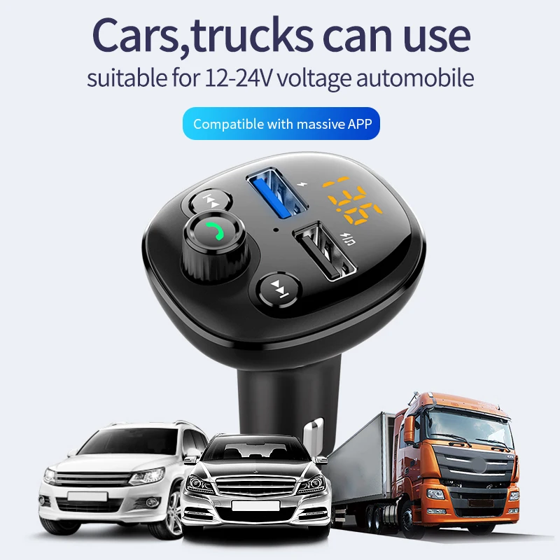 3 0 Автомобильное зарядное устройство USB Bluetooth громкой связи mp3 плеер/телефон на