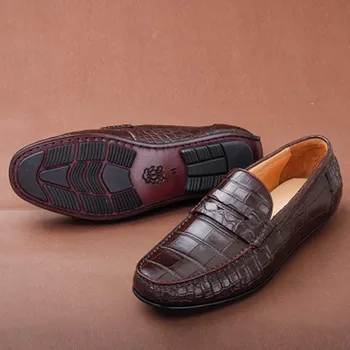 

ourui new Real crocodile leather business Men shoes Genuine crocodile leather wear-resisting non-slip Single shoes men shoes