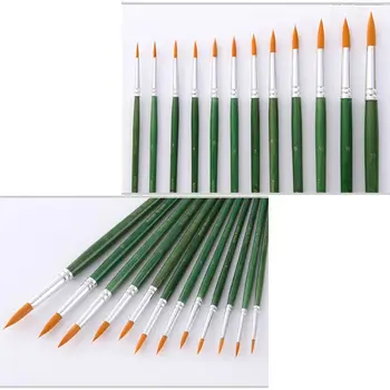 

12pcs Acrylic Paint Brushes Pointed Paint Brushes Nylon Hair Watercolor Brush for Acrylic Painting