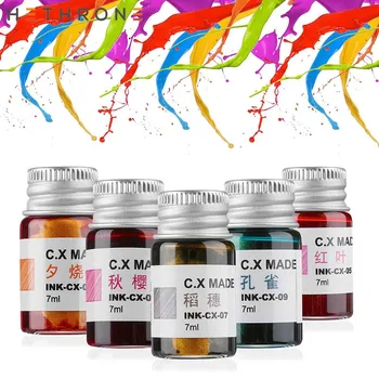 

Hethrone colorful smooth writing Fountain Pen ink bottled Glitter gold powder glass Pen Painting Pen Calligraphy Graffiti ink