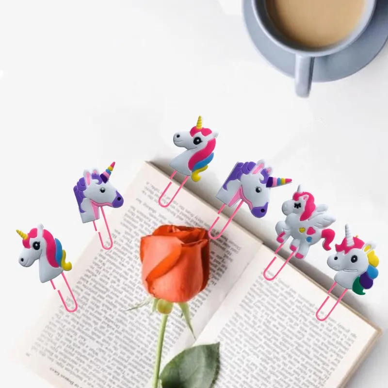 1 шт. с надписью Unicorns ПВХ Закладка для книги скрепки учитель канцелярские