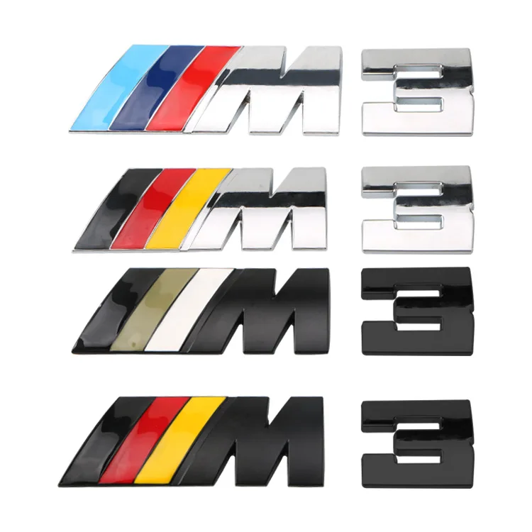 

XCCPJ 3D Metal M Sport Logo Decal Sticker for BMW M1 M2 M3 M4 M5 M6 Car Trunk Body Emblem Stickers Auto Styling Accessories
