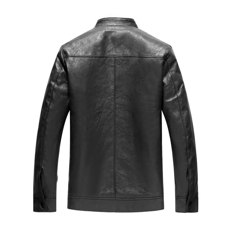 Seller PU Leather Jacket 2019 New Fashion Winter Male Plus Size Black Brown Mens Stand Collar Coats Leather Steam Punk Biker Jackets