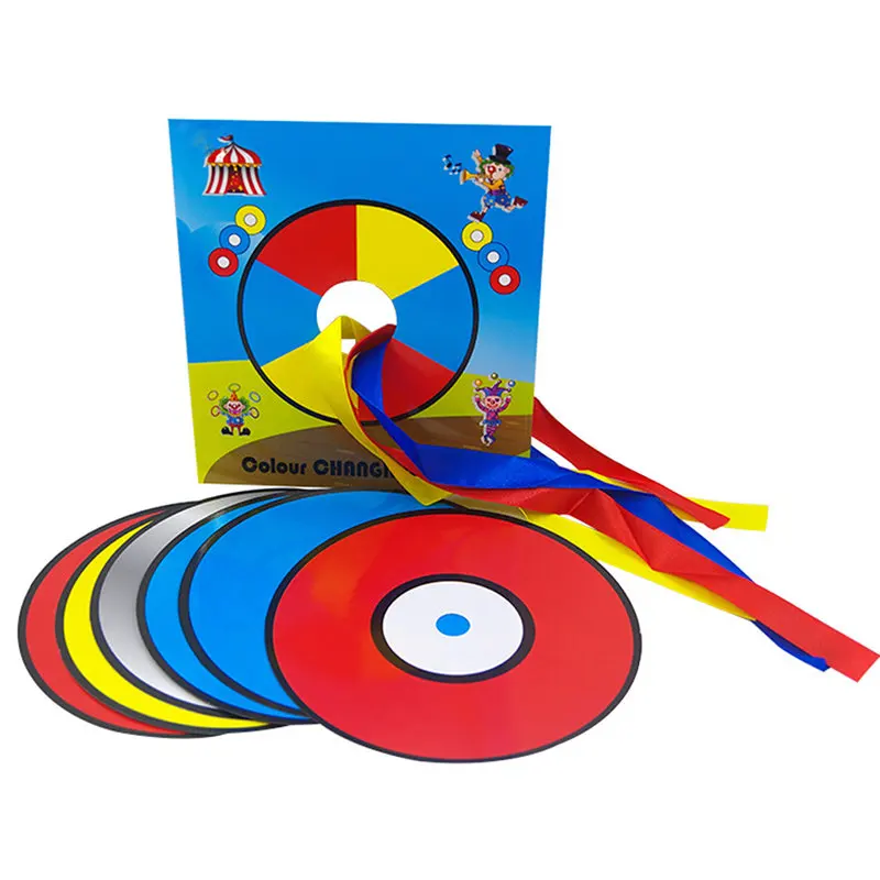 Меняющий цвет лазерный CD магические трюки CD изменение цвета в Пустой Сумке магический волшебник сценический трюк Иллюзия аксессуары - Цвет: Colorful