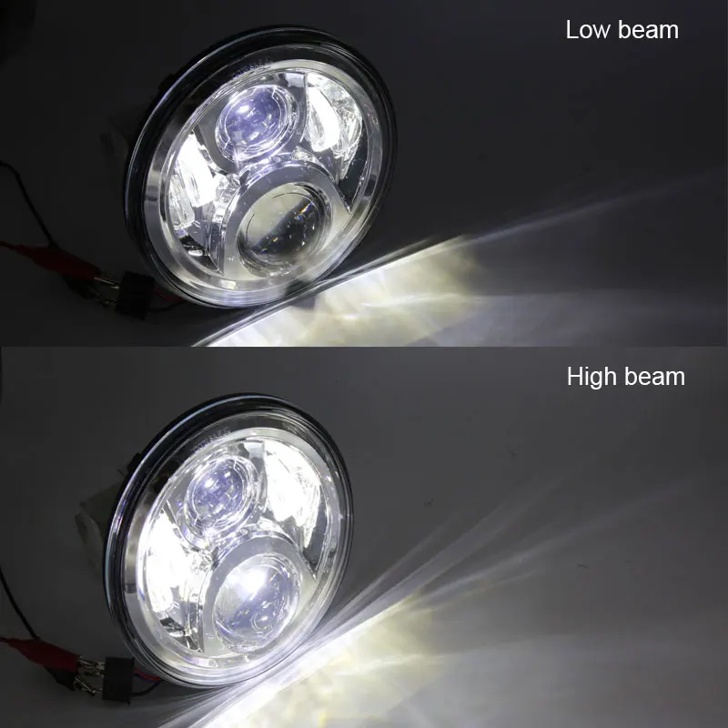 2pcs 7inch 12v/24v LED Headlight for Lada Niva Bulbs Amber White Halo Angle Eyes Led Headlamp for Jeep Wrangler JK TJ LJ