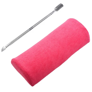 

Cuticle Nail Art Pusher Push Spoon Remover Manicure Pedicure Cut Pterygium Remover Tool Body Care + Cushion Rest Pillow Nail Art