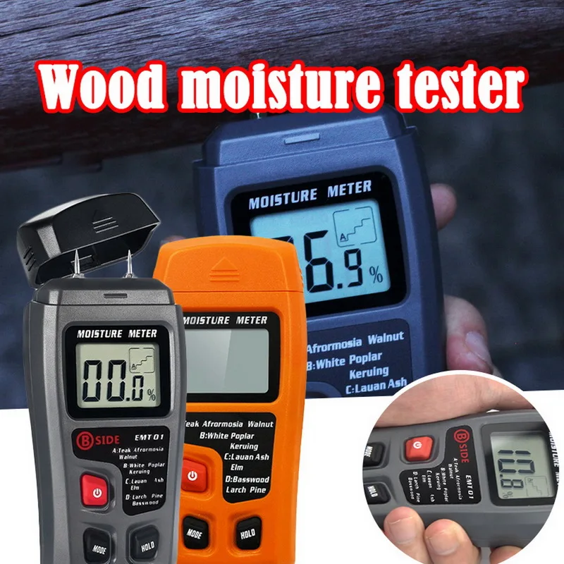 

Four measuring modes Portable Digital Moisture Meter Pin Type Dampness Meter for Wood Building Material Firewood Paper