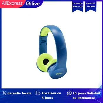 

QILIVE Casque audio Bleu Headphones Bluetooth Headset Foldable