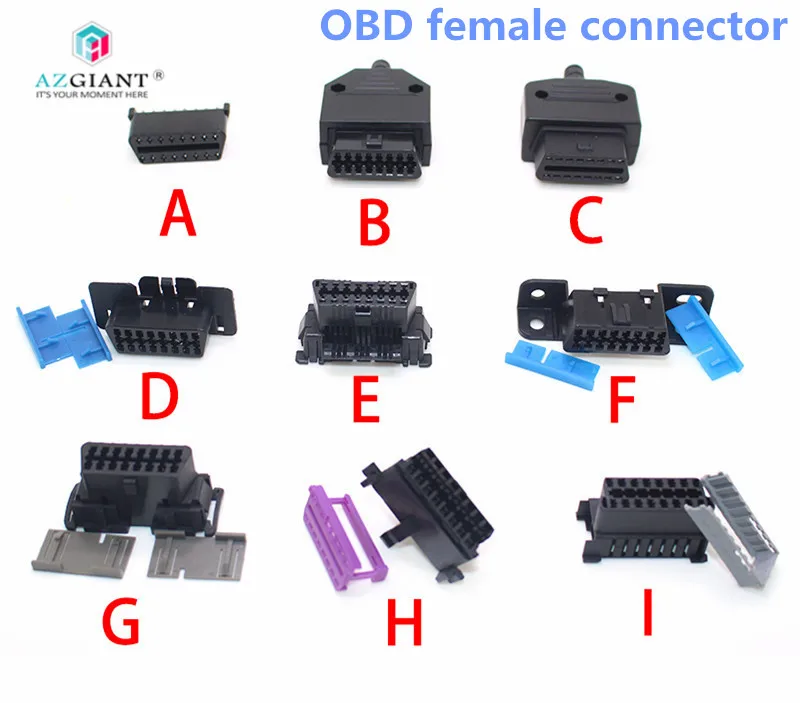 AZGIANT автомобильный женский разъем OBD2 16pin С Пылезащитным покрытием для автомобиля