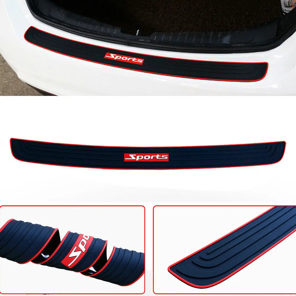 Car Trunk Rear Bumper Guard Pad Protector Anti Scratch Auto Car Trunk Bumper Sill Protection Plate Rubber Cover Trim Car-Styling (1)