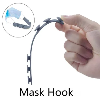 

5 pcs Mask Hook Silicone Head-mounted Non-Slip Ear Hook Mask Artifact Adjustable Anti-Earache Anti-leak Mask Buckle 4 colors