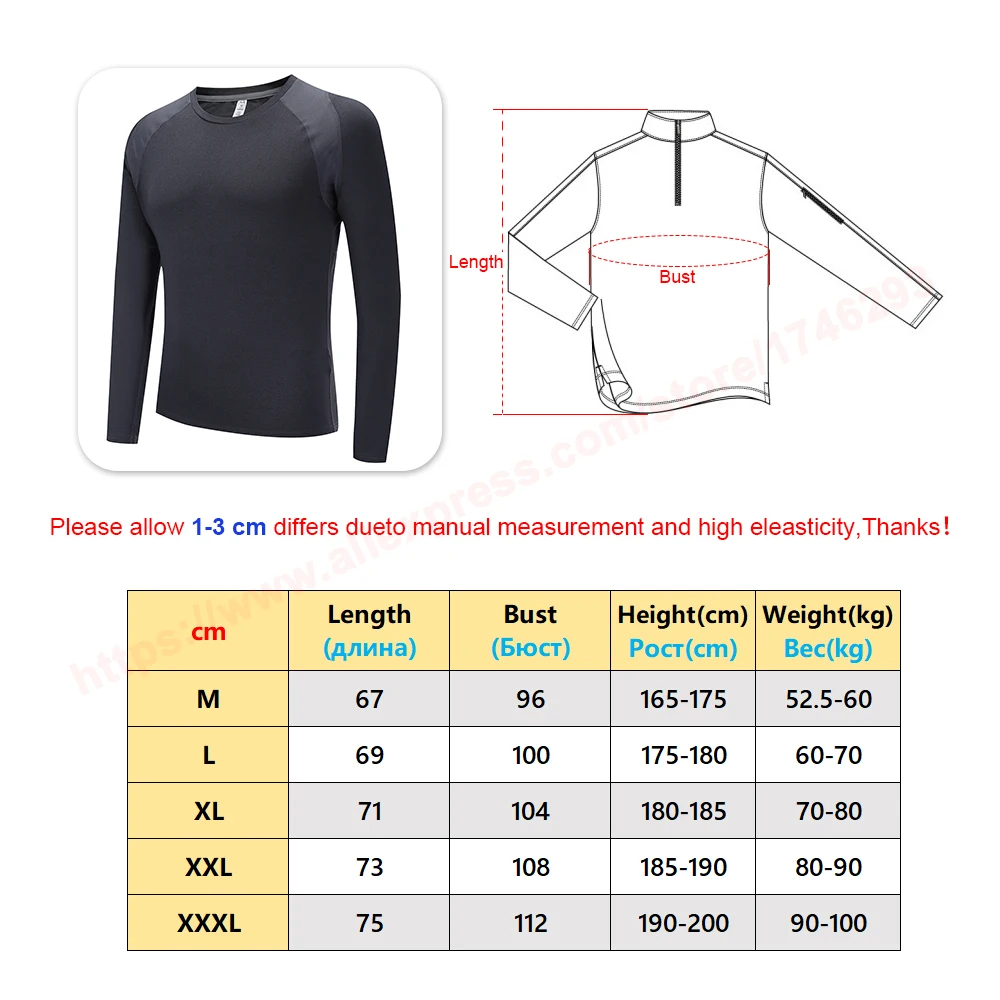 Мужские Длинные рубашки для бега, спортивные водонепроницаемые компрессионные приталенные Гольфы спортивные майки для бодибилдинга, рубашки для тренировки