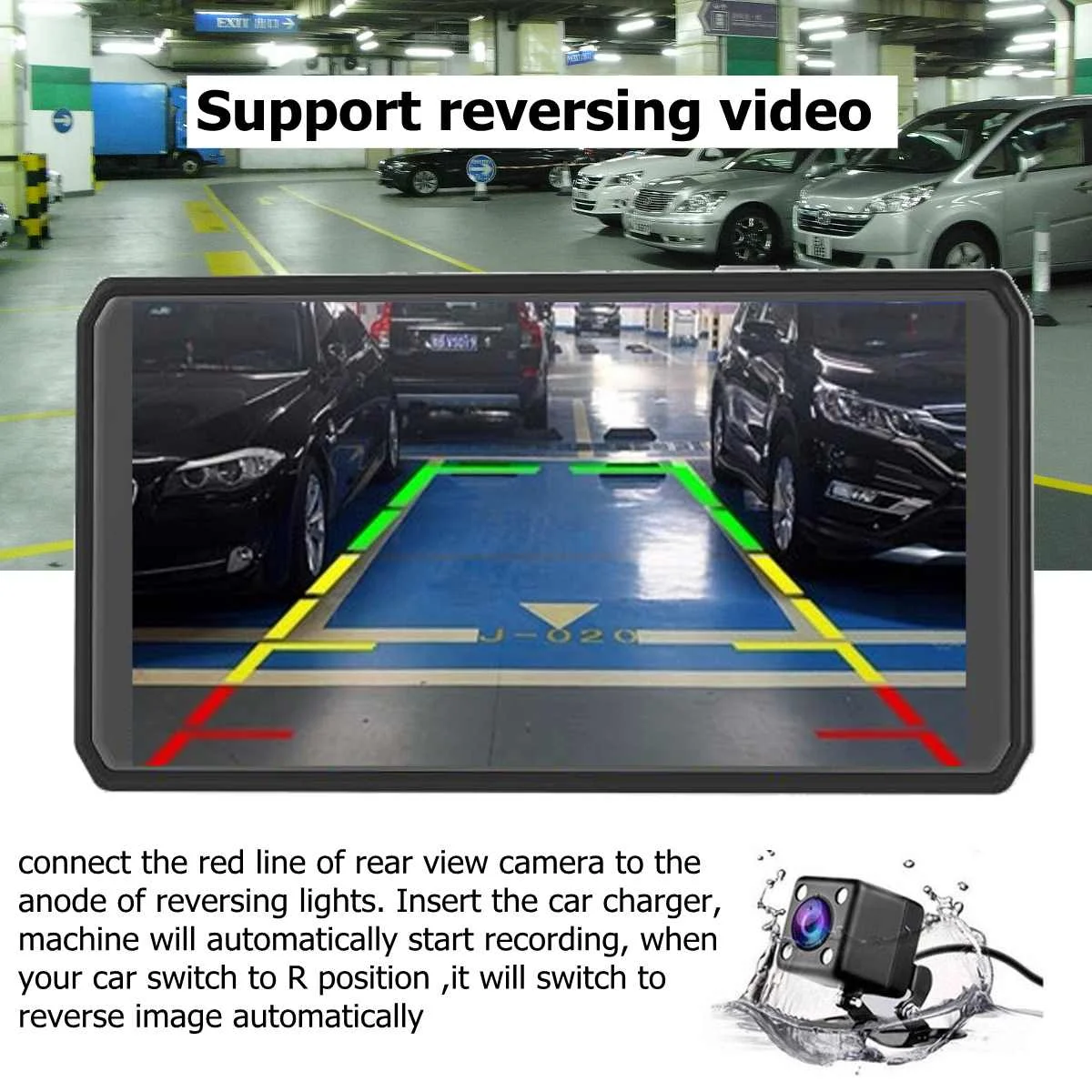 KROAK 1080P 4,5 дюймов FHD автомобильный видеорегистратор черная приборная панель камера ночного видения Видео сенсорный экран рекордер циклическая запись мини тире