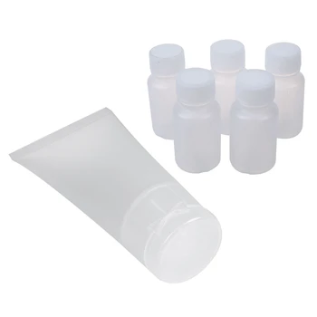 

5 Pcs Empty Bottle Transparent Bottle for Emulsion Cream 30Ml & 5 Pcs 20Ml White Mini Travel Empty Plastic Alcohol Alcohol Bottl