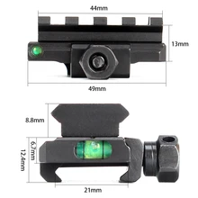 Тактический Компактный стояк адаптер 20 мм Пикатинни База с пузырьковым уровнем подходит для охоты AR-15 M16 Red Dot лазерный прицел
